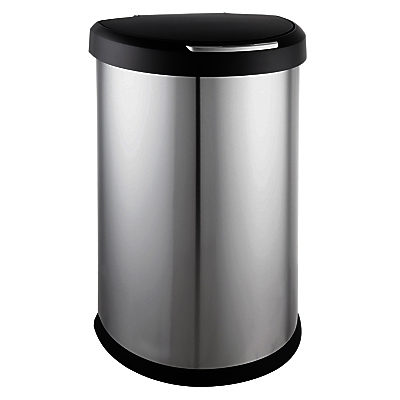 simplehuman Semi-Round Sensor Bin, Matt Steel, 45L